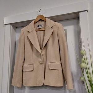Camel wool and cashmere blazer